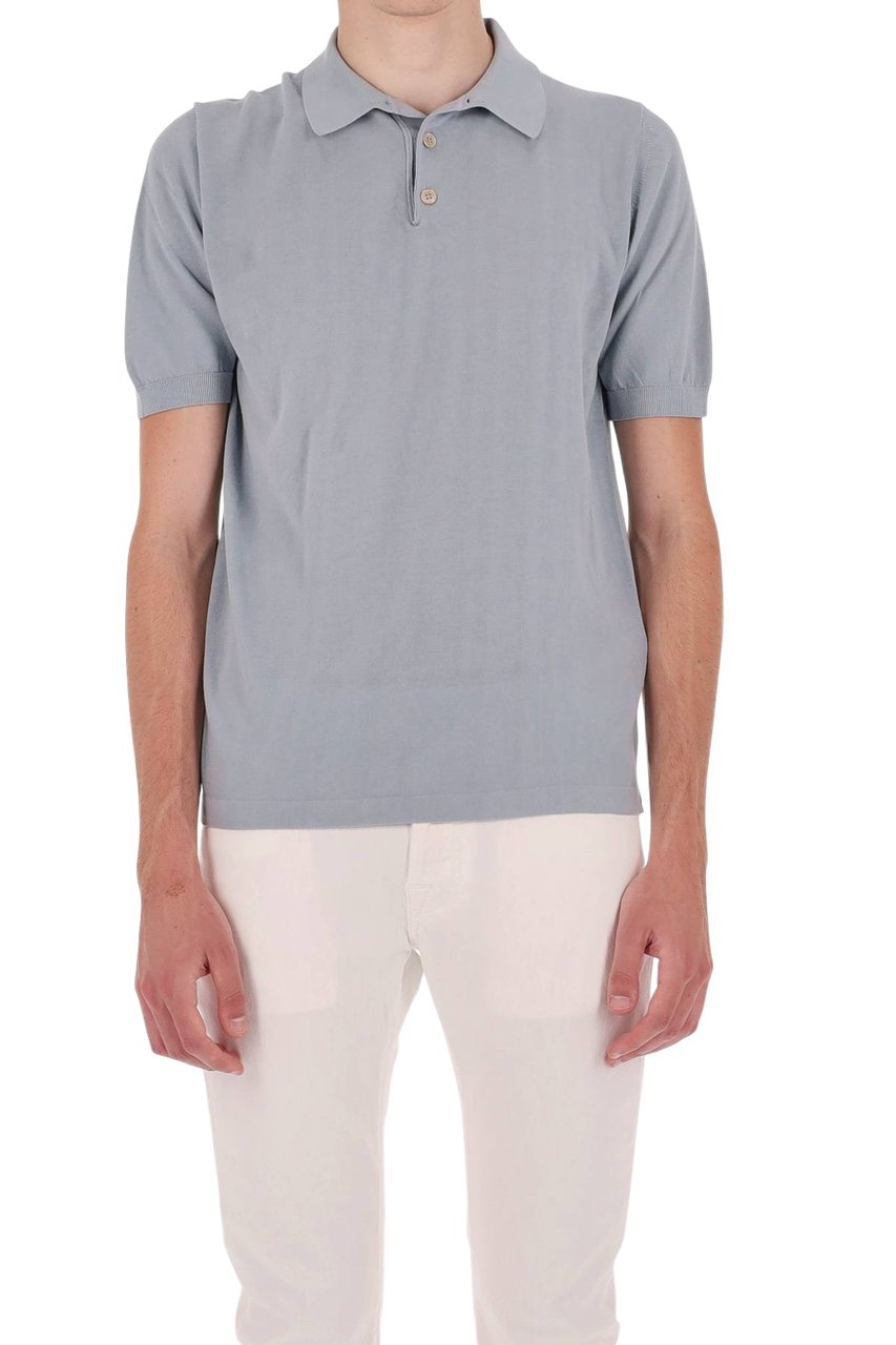 Eleventy Cotton Polo Shirt Grijs