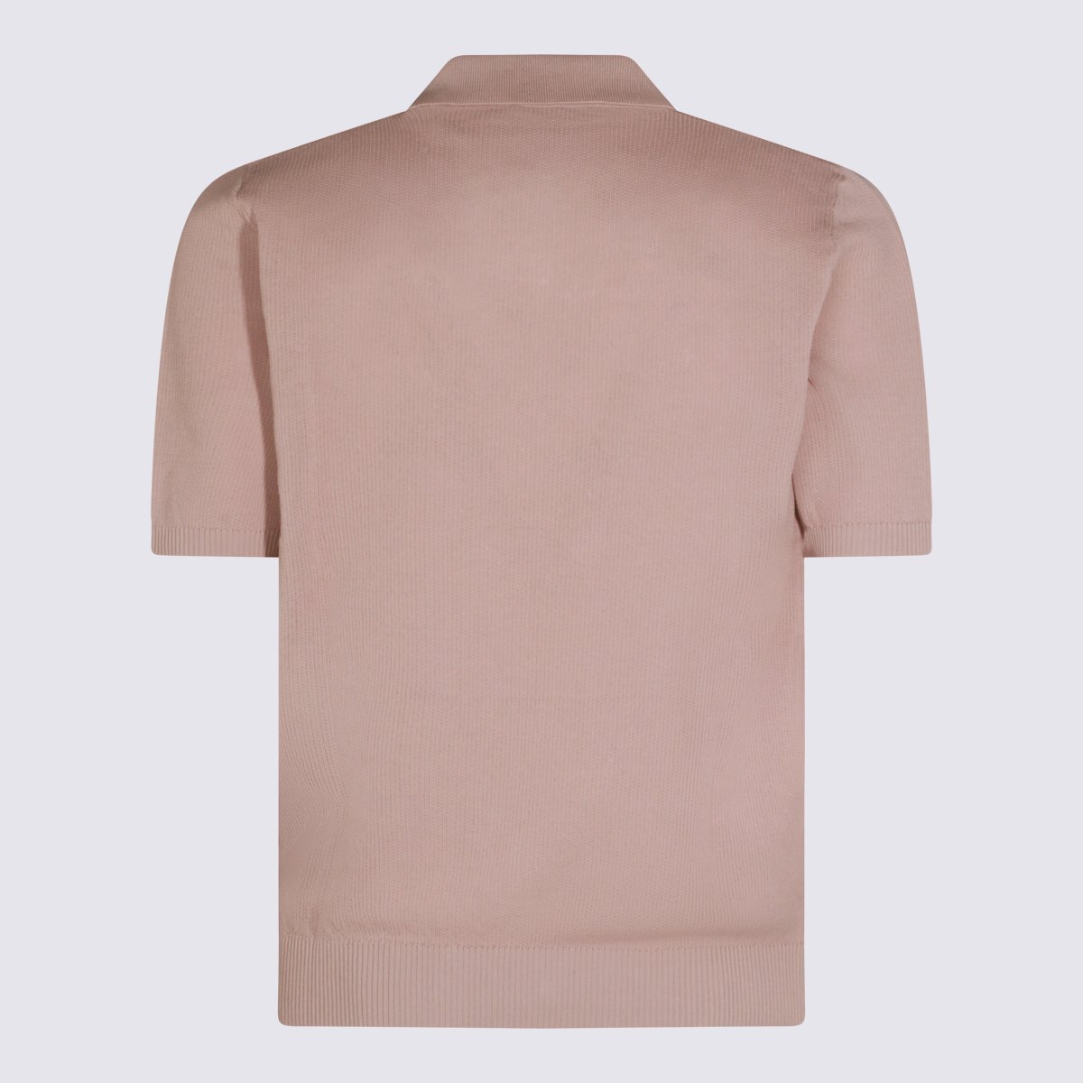 Eleventy Soft Textured Short-Sleeved Polo with Classic Collar Neutraal