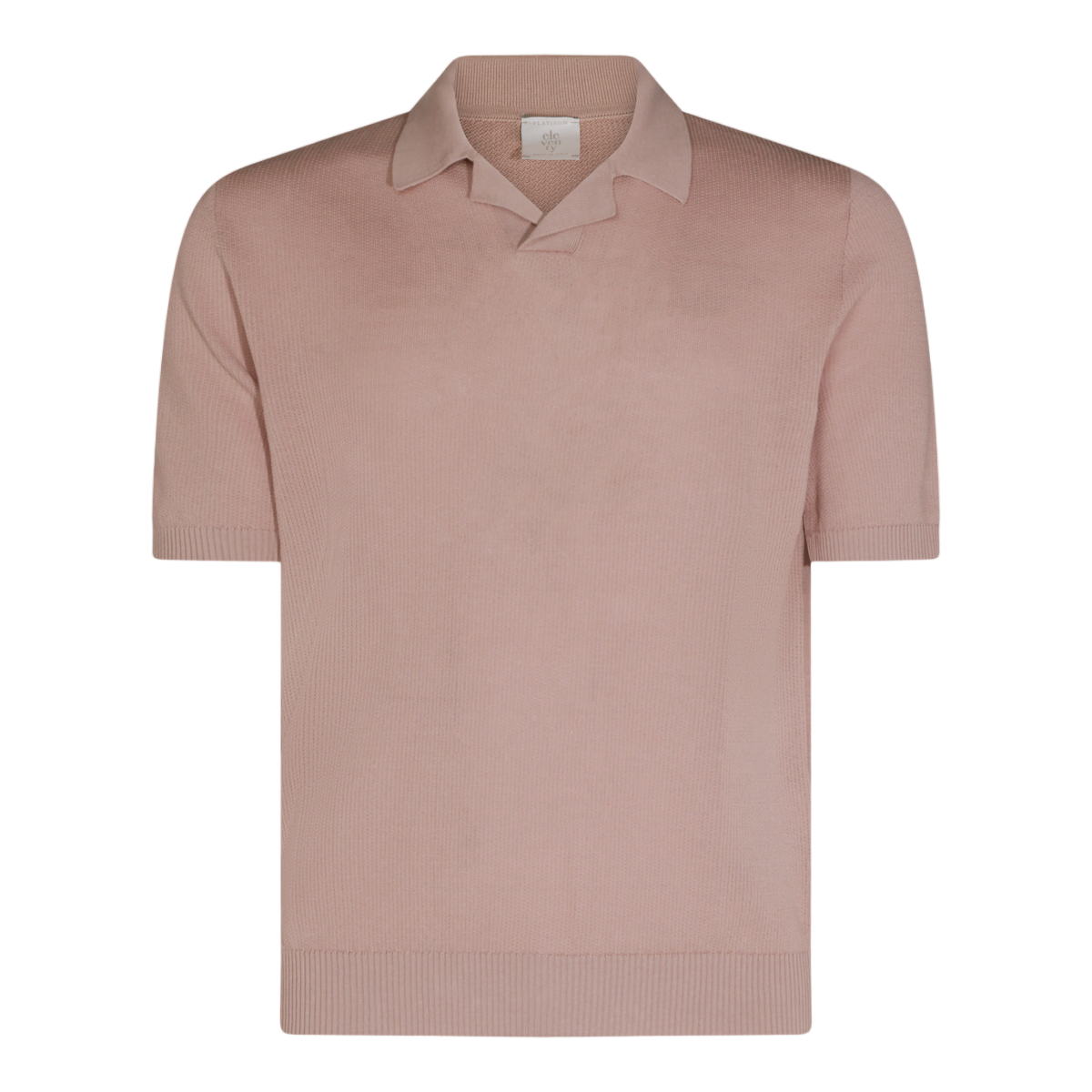 Eleventy Soft Textured Short-Sleeved Polo with Classic Collar Neutraal