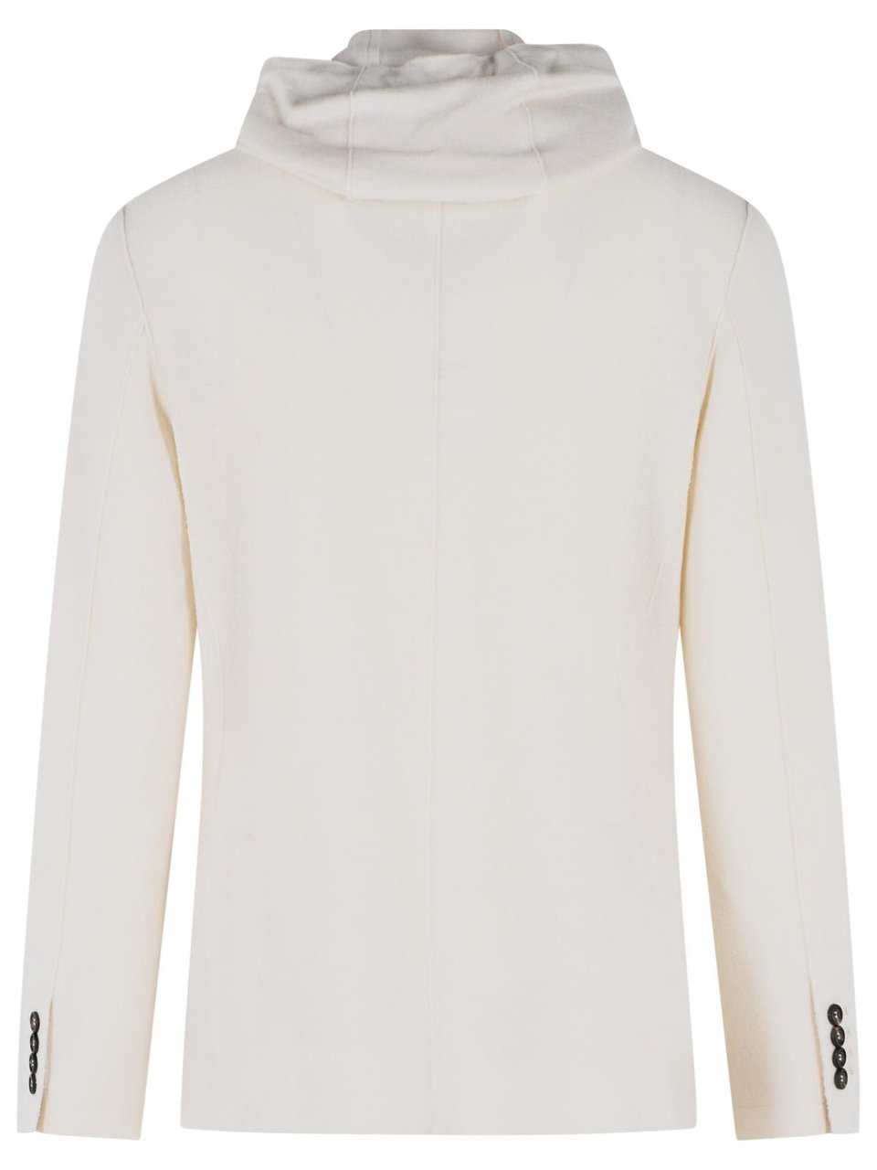 Eleventy Cream Wool Hooded Blazer Wit