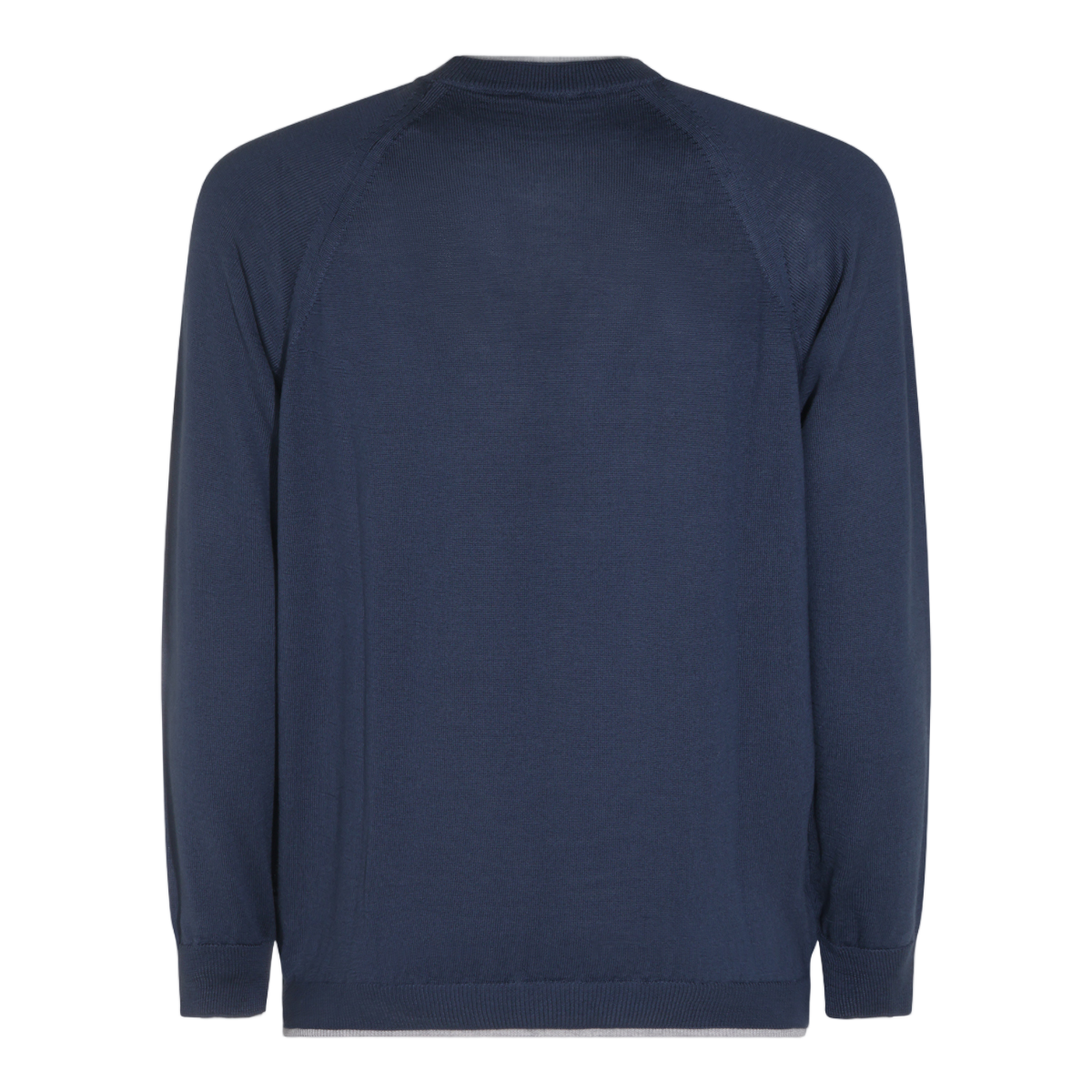 Eleventy Crew Neck Sweater with Raglan Sleeves Blauw