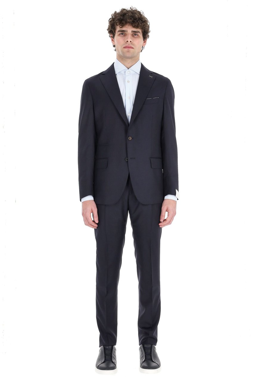 Eleventy Single-Breasted Wool Dress Zwart