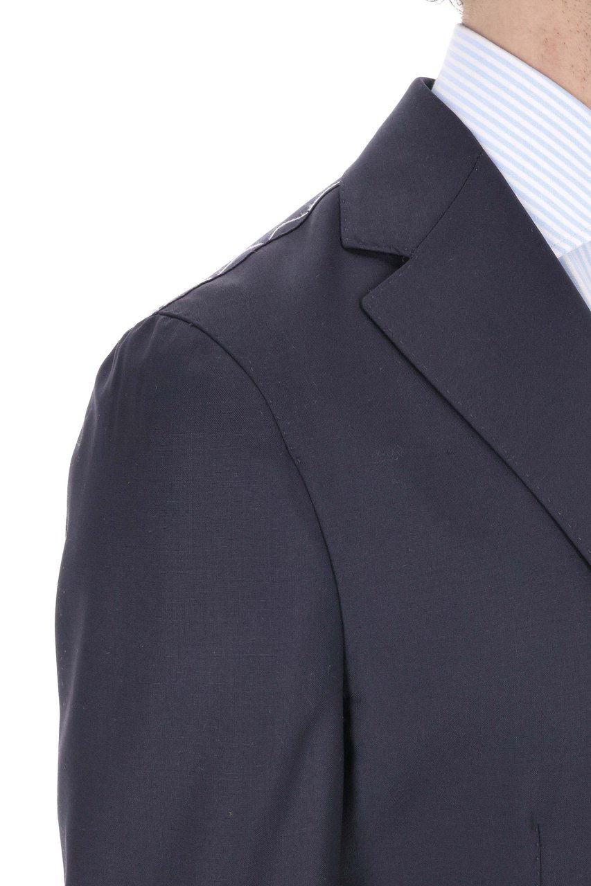 Eleventy Single-Breasted Wool Dress Zwart