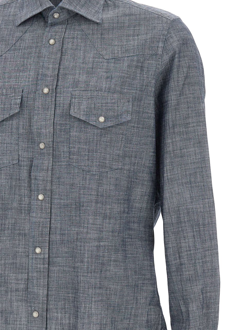 Eleventy Shirts Blue Blauw