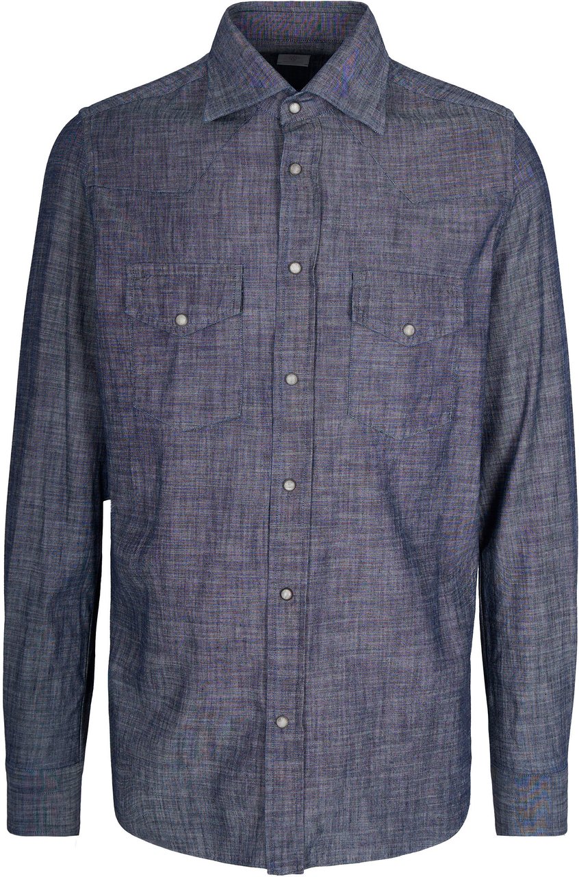Eleventy Shirts Blue Blauw