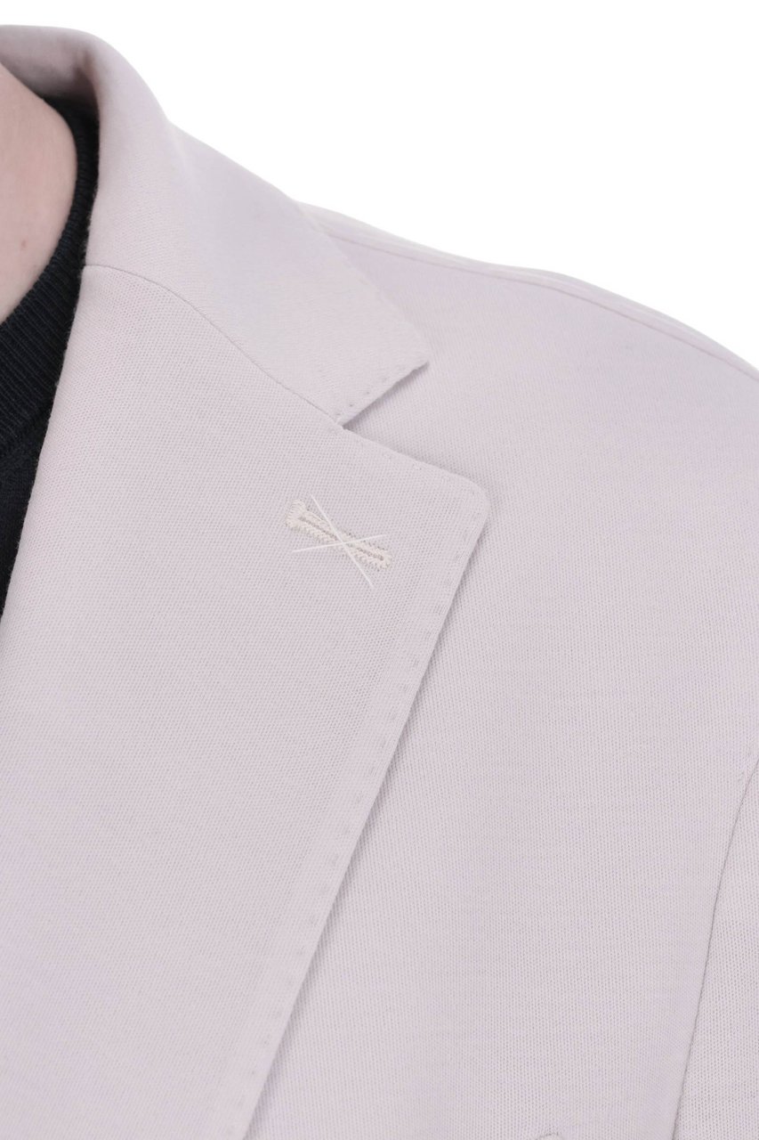 Eleventy Beige Australis Super 150s Wool Blazer Wit