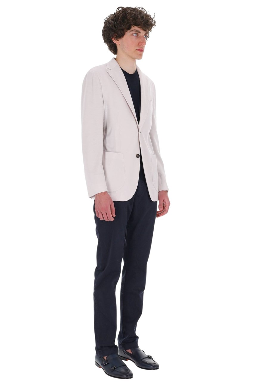 Eleventy Beige Australis Super 150s Wool Blazer Wit