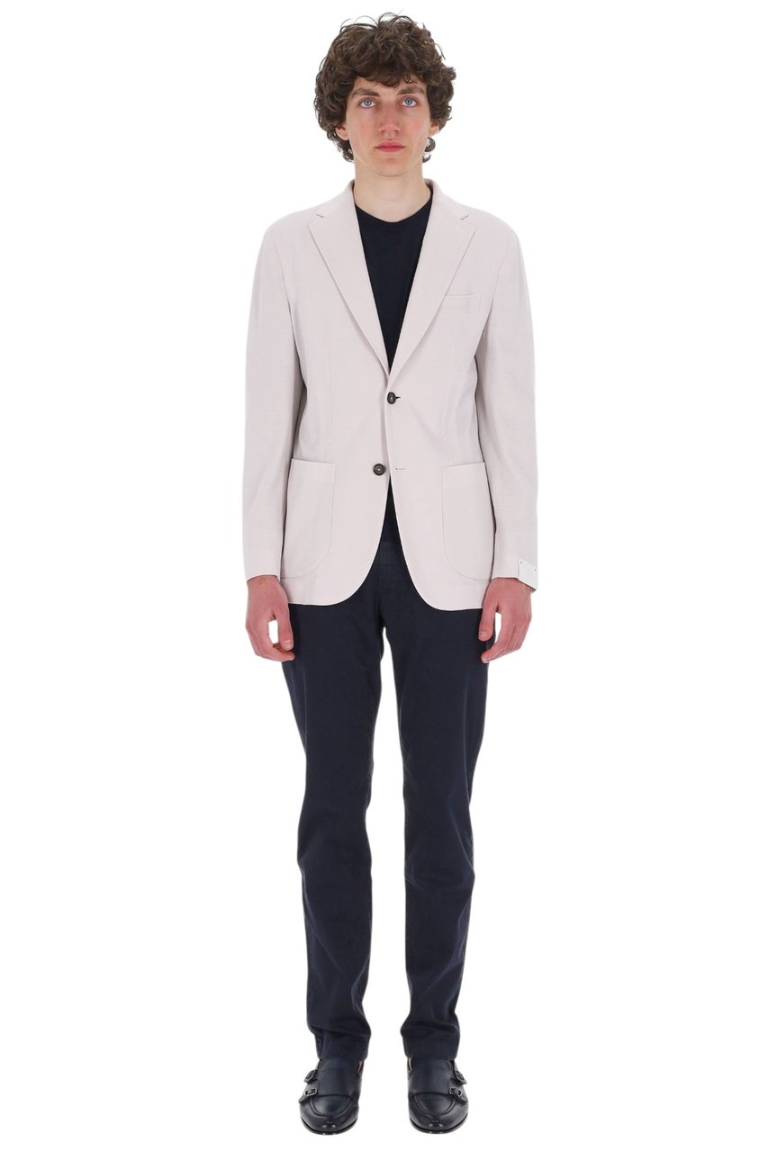 Eleventy Beige Australis Super 150s Wool Blazer Wit