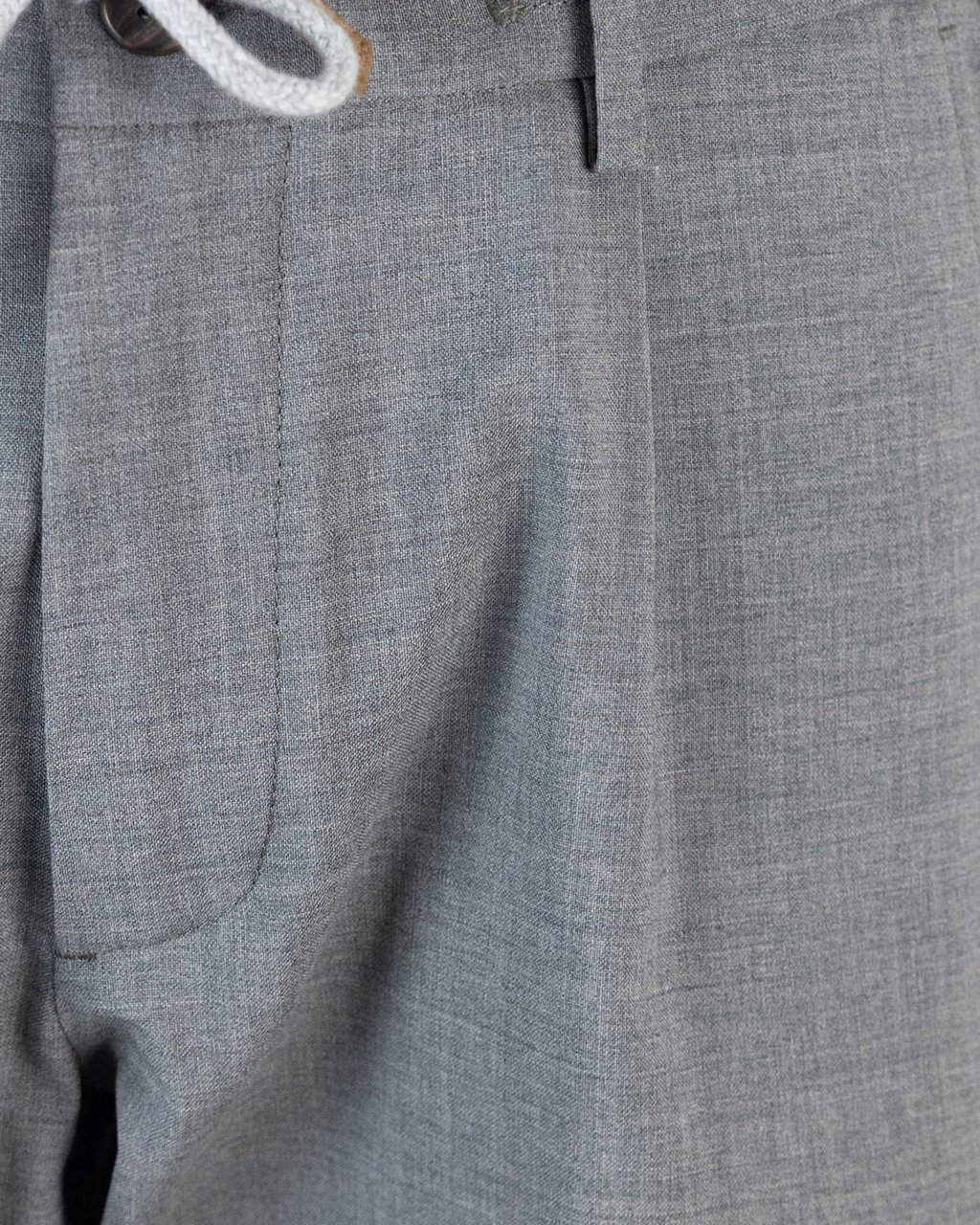 Eleventy Trousers Grigio Chiaro Melange Lichtgrijs