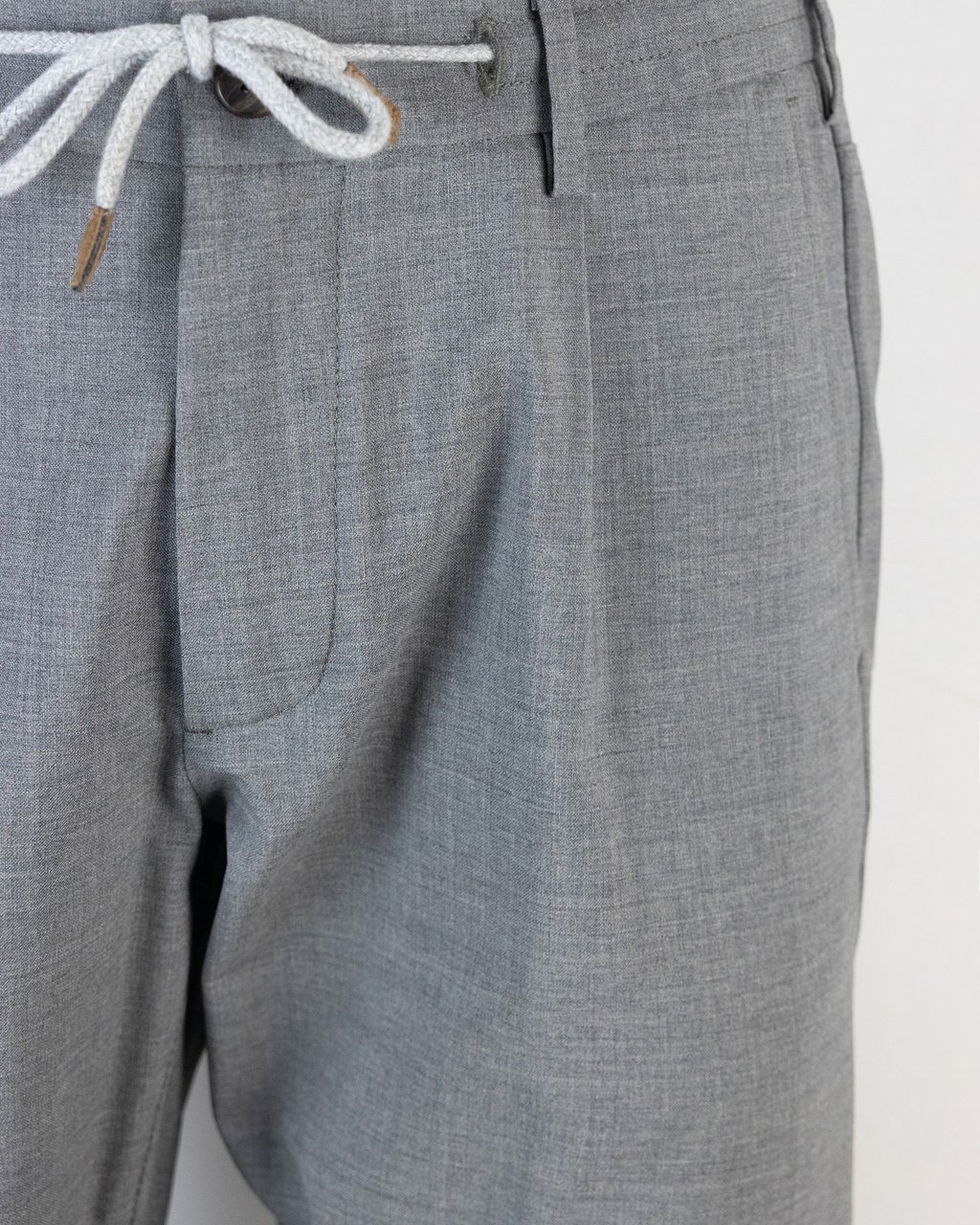 Eleventy Trousers Light Melange Gray Lichtgrijs