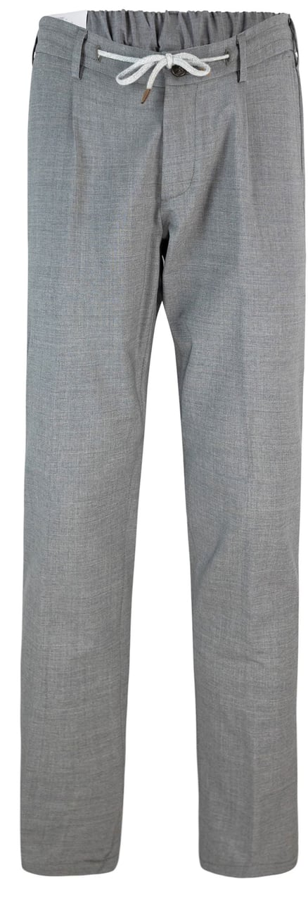 Eleventy Trousers Light Melange Gray Lichtgrijs