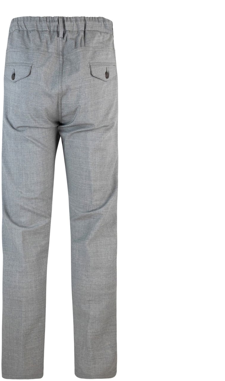 Eleventy Trousers Grigio Chiaro Melange Lichtgrijs