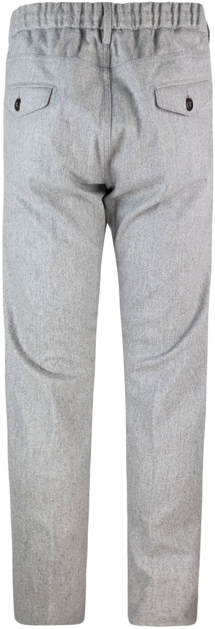 Eleventy Trousers Grigio Chiaro Melange Lichtgrijs