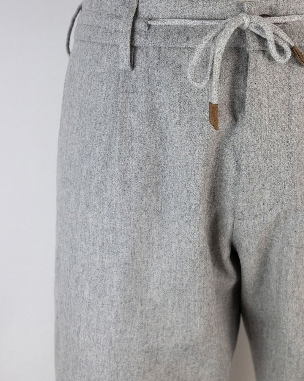 Eleventy Trousers Grigio Chiaro Melange Lichtgrijs