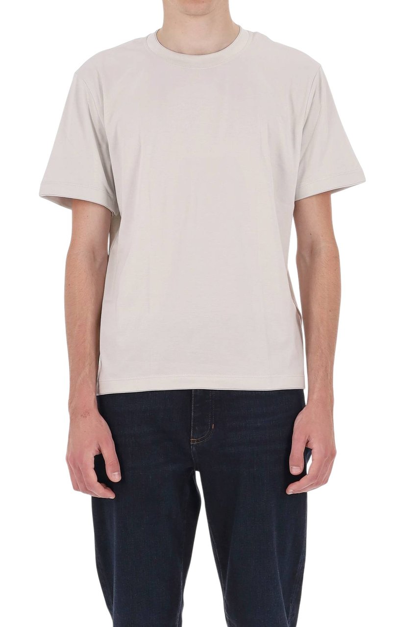 Eleventy Relaxed Fit Crew Neck T-Shirt with Clean Stitching Wit