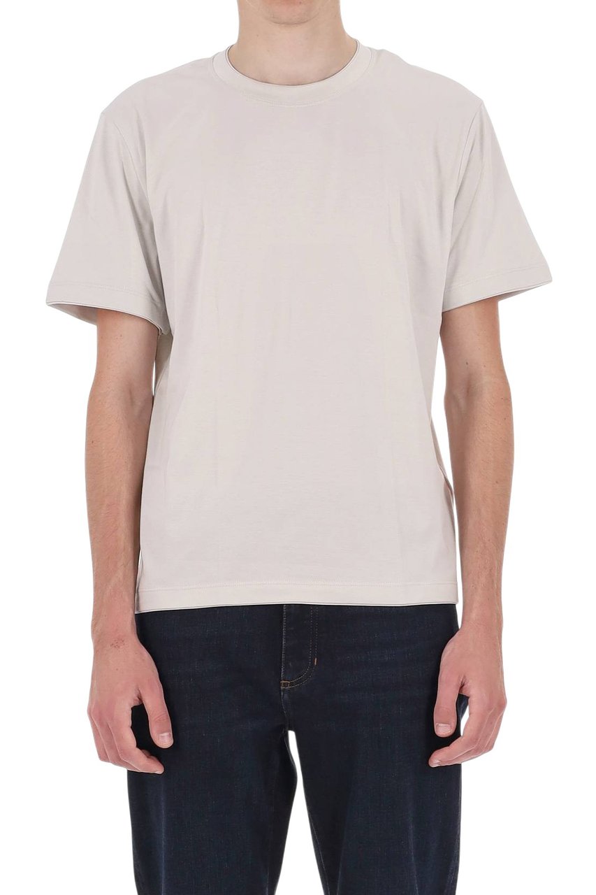 Eleventy Relaxed Fit Crew Neck T-Shirt with Clean Stitching Wit