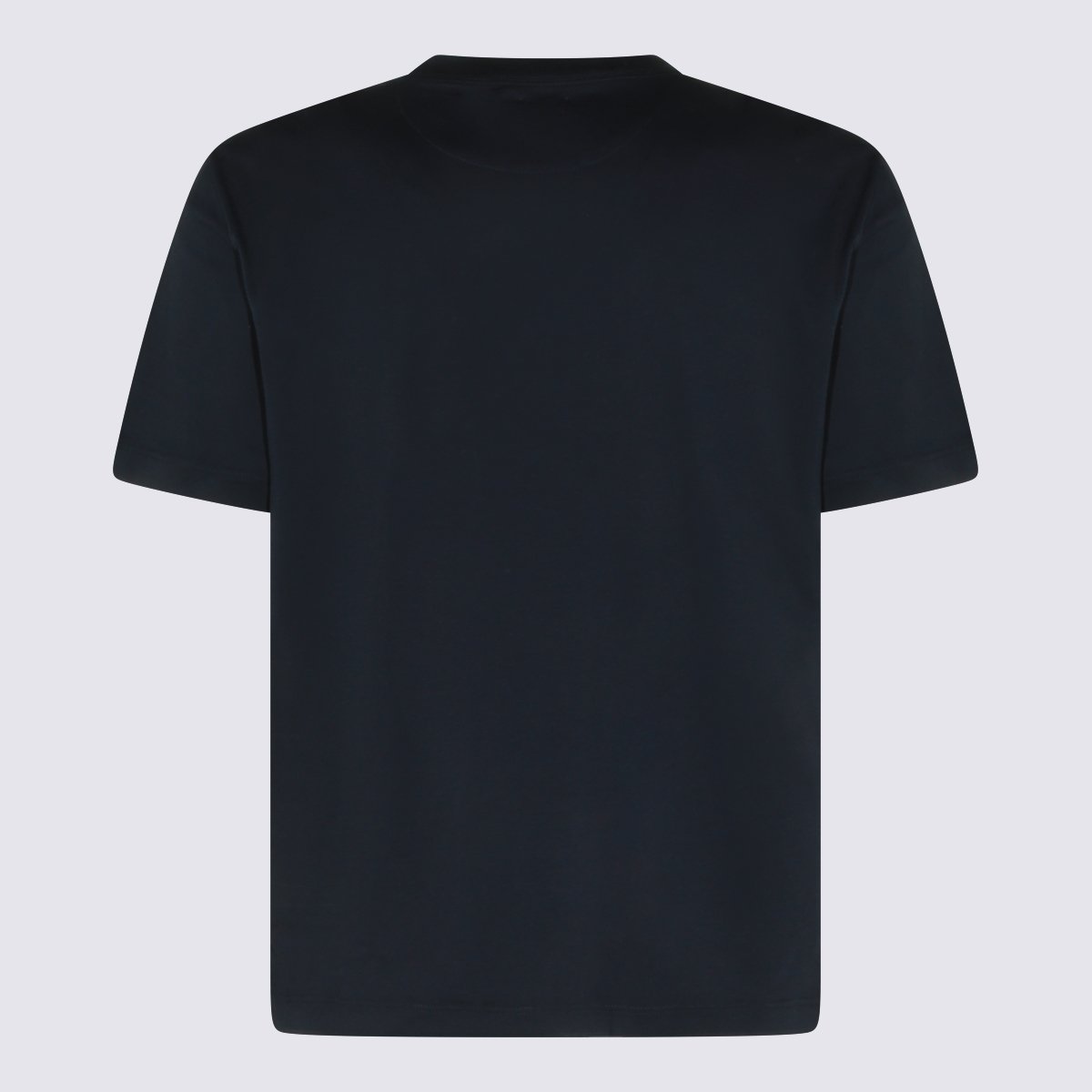 Eleventy Plain Short-Sleeved T-Shirt with Classic Crew Neckline Zwart