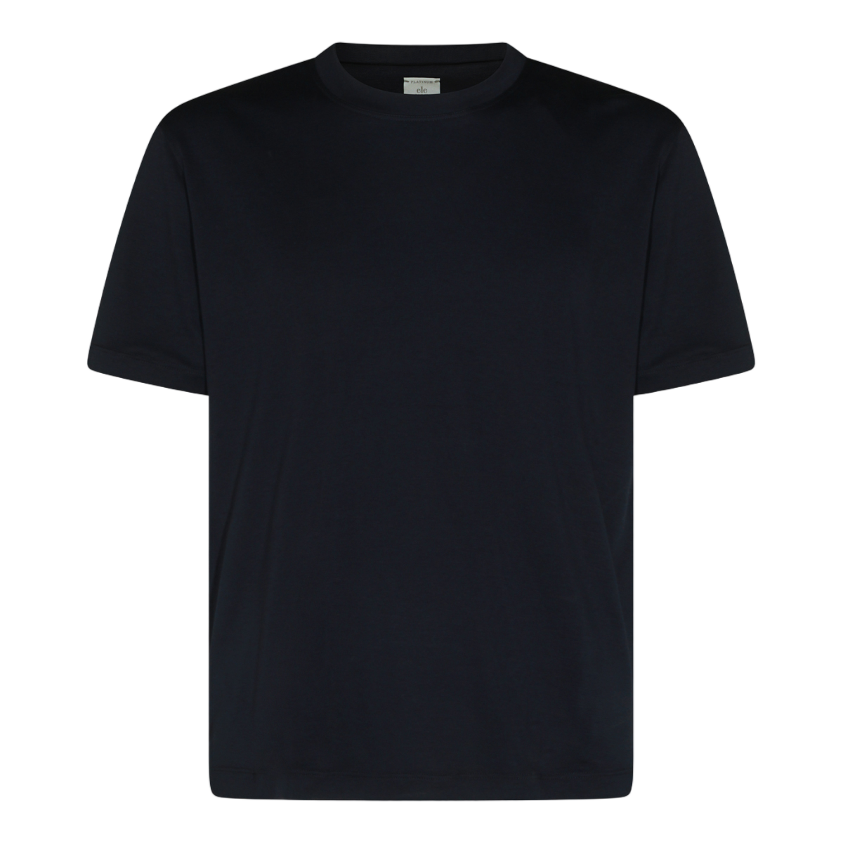 Eleventy Plain Short-Sleeved T-Shirt with Classic Crew Neckline Zwart
