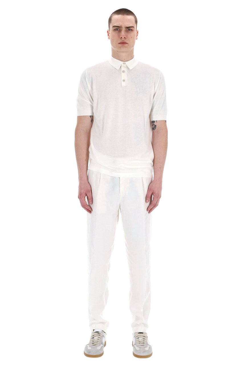 Eleventy Superior Cotton Polo Shirt Wit