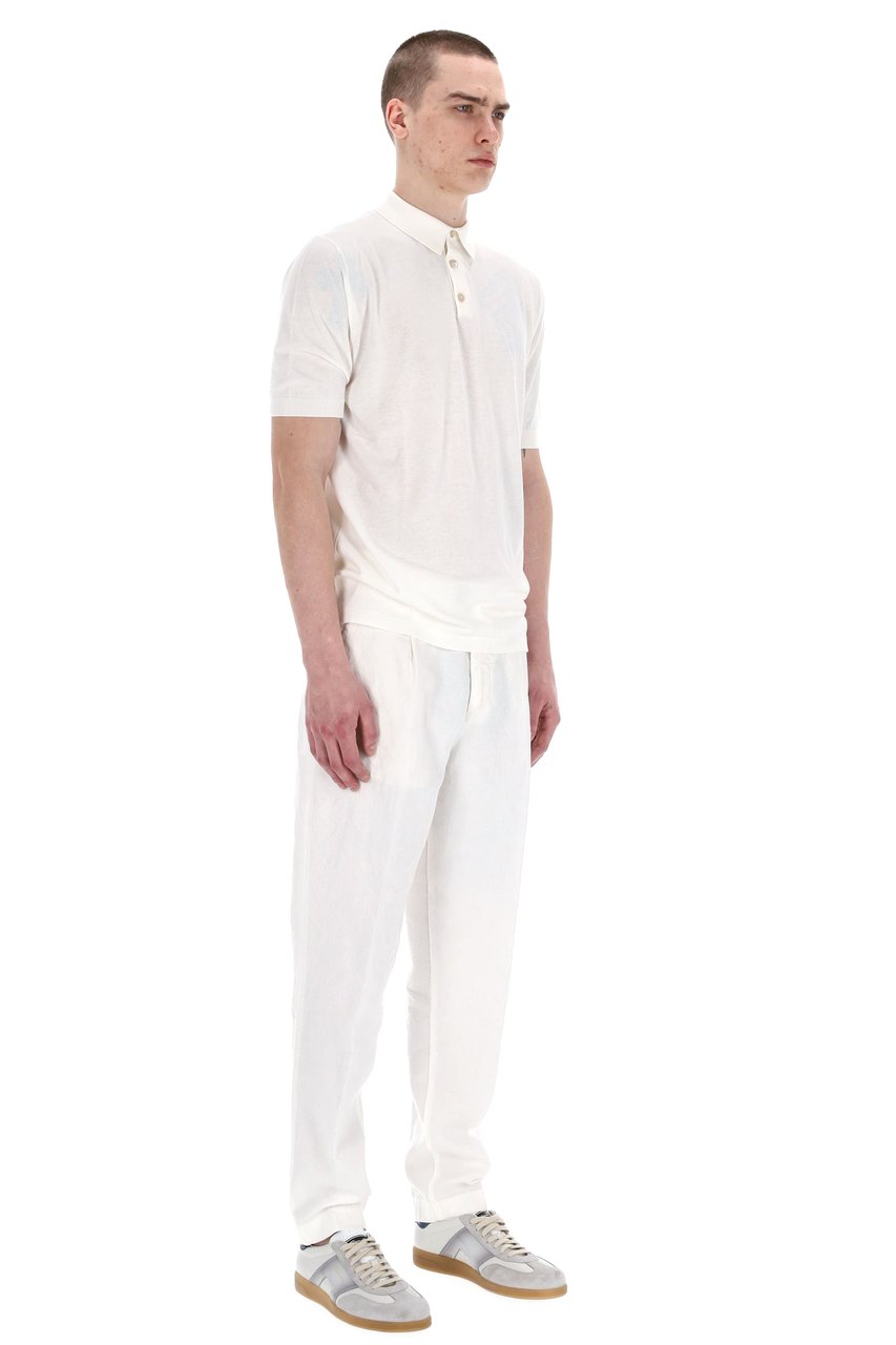 Eleventy Superior Cotton Polo Shirt Wit