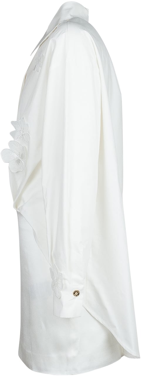 Elisabetta Franchi Abito Bianco con Fiori Wit