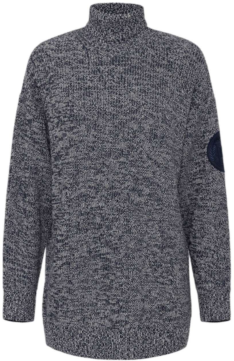 Elisabetta Franchi Pull long Chinée Bleu blanc col roulé Elisabetta Franchi Femme MK84S CN3 Divers