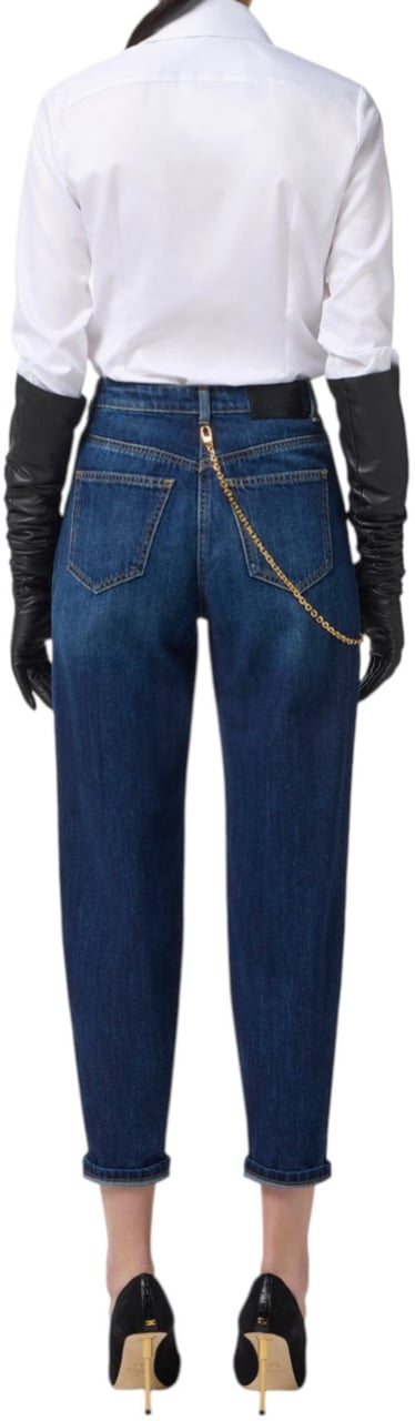 Elisabetta Franchi Jeans large brut délavé chaines bijoux Elisabetta Franchi Femme PJ14D 104 Divers
