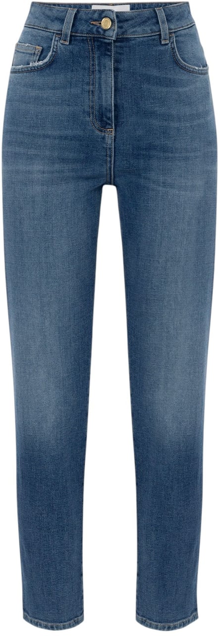 Elisabetta Franchi Jeans slim confort délavé poche broderie Elisabetta Franchi Femme PJ07N 192 Divers