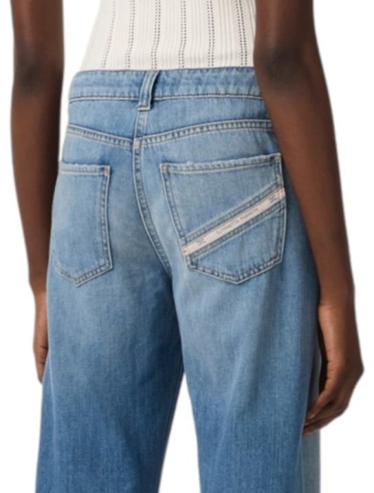 Elisabetta Franchi Jeans large denim souple Light Blue Elisabetta Franchi Femme PJ 21I 2775 192 Lichtblauw