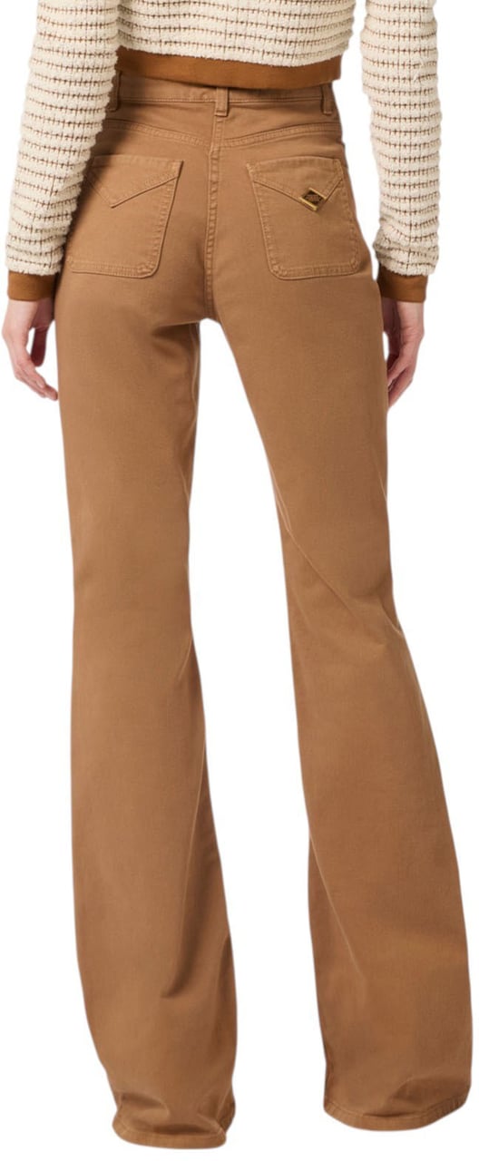 Elisabetta Franchi Jeans flare poches plaquées camel Daino Elisabetta Franchi Femme PJ 22N 6372 A16 Divers