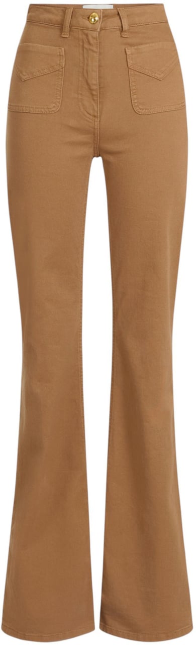 Elisabetta Franchi Jeans flare poches plaquées camel Daino Elisabetta Franchi Femme PJ 22N 6372 A16 Divers