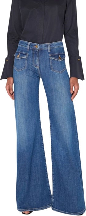 Elisabetta Franchi Jeans patte d éph poches plaquées brut délavé Elisabetta Franchi Femme PJ18N 06372 139 Divers