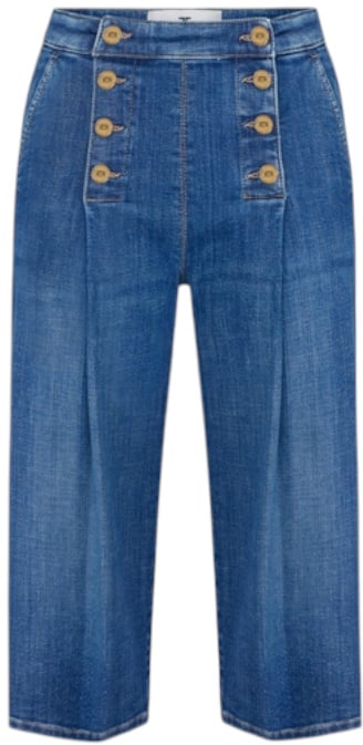 Elisabetta Franchi Bermuda jeans a pont brut délavé Elisabetta Franchi Femme PJ19N 006372 139 Divers