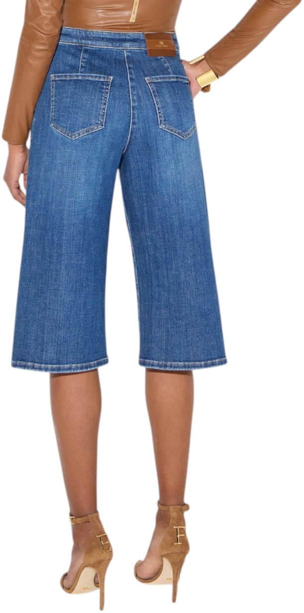 Elisabetta Franchi Bermuda jeans a pont brut délavé Elisabetta Franchi Femme PJ19N 006372 139 Divers