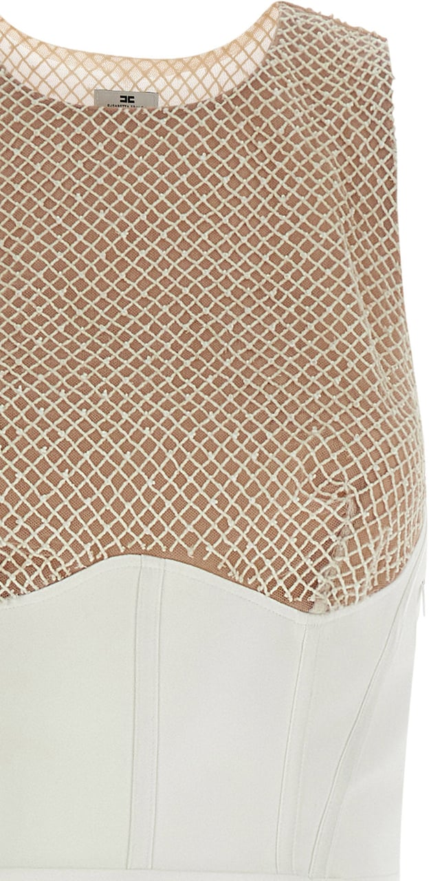 Elisabetta Franchi White Polyester Long Dress Wit