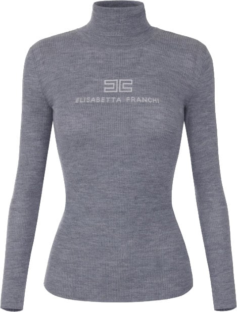 Elisabetta Franchi Sweaters Grigio/Avorio Grijs