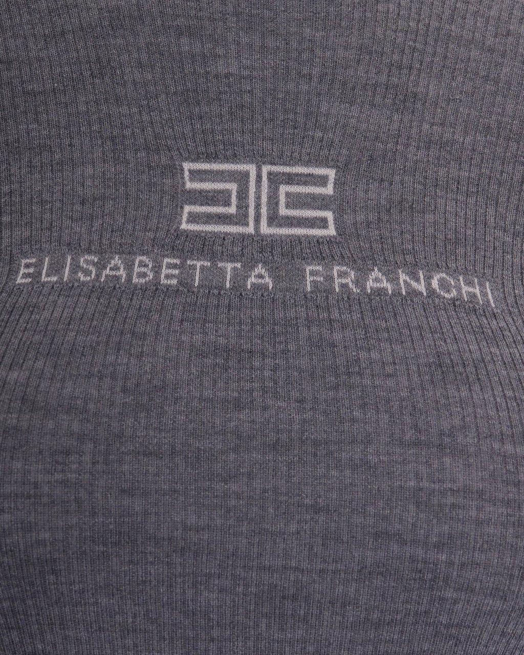 Elisabetta Franchi Sweaters Grigio Melange/Avorio Donkergrijs