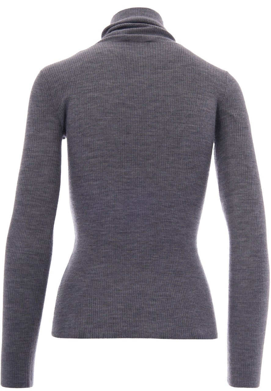 Elisabetta Franchi Sweaters Grigio Melange/Avorio Donkergrijs