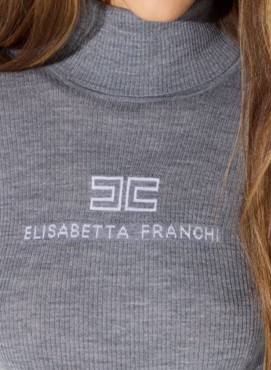 Elisabetta Franchi Sweaters Grigio/Avorio Grijs