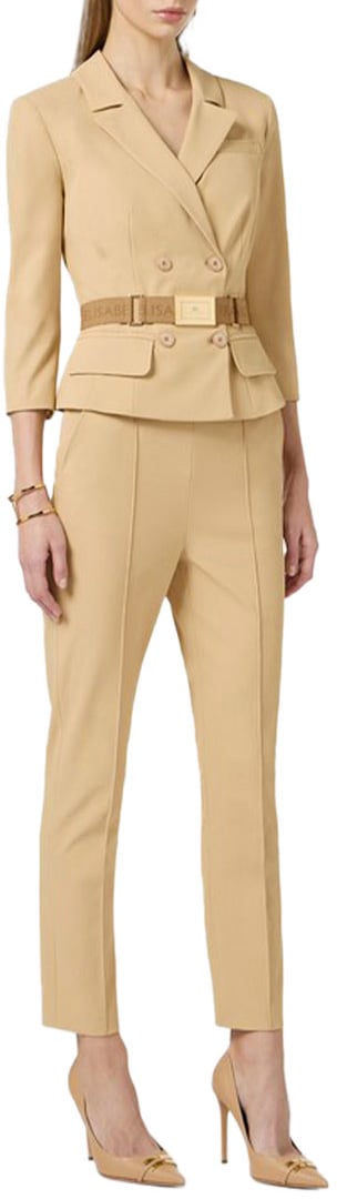 Elisabetta Franchi Trousers Brown Bruin
