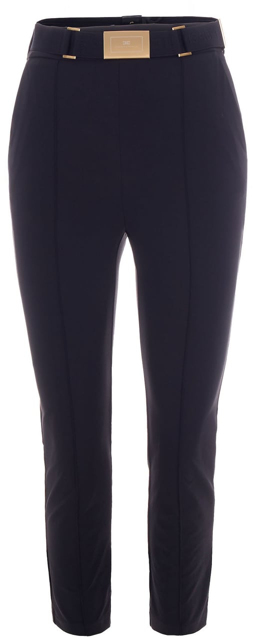 Elisabetta Franchi Trousers Nero Zwart