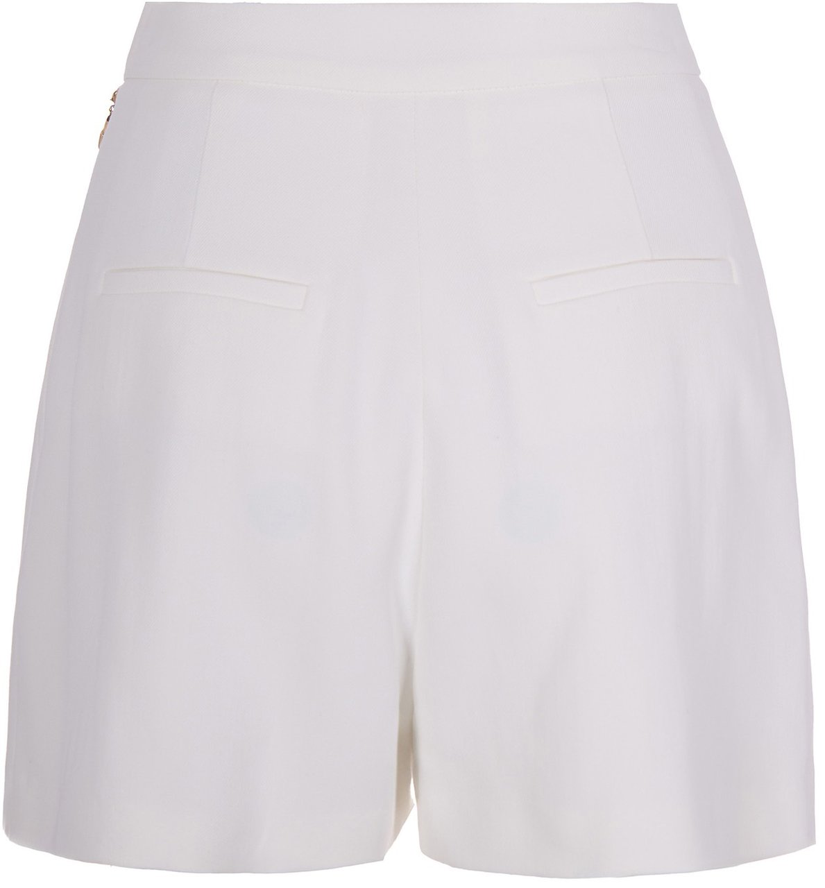 Elisabetta Franchi Gabardine Shorts With Jewel Logo Wit