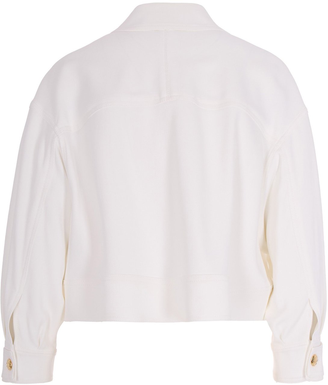 Elisabetta Franchi Gabardine Overfit Jacket with Double Collar Wit