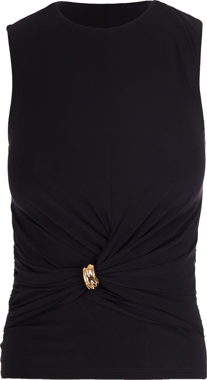 Elisabetta Franchi Jersey Top With Jewel Detail Zwart