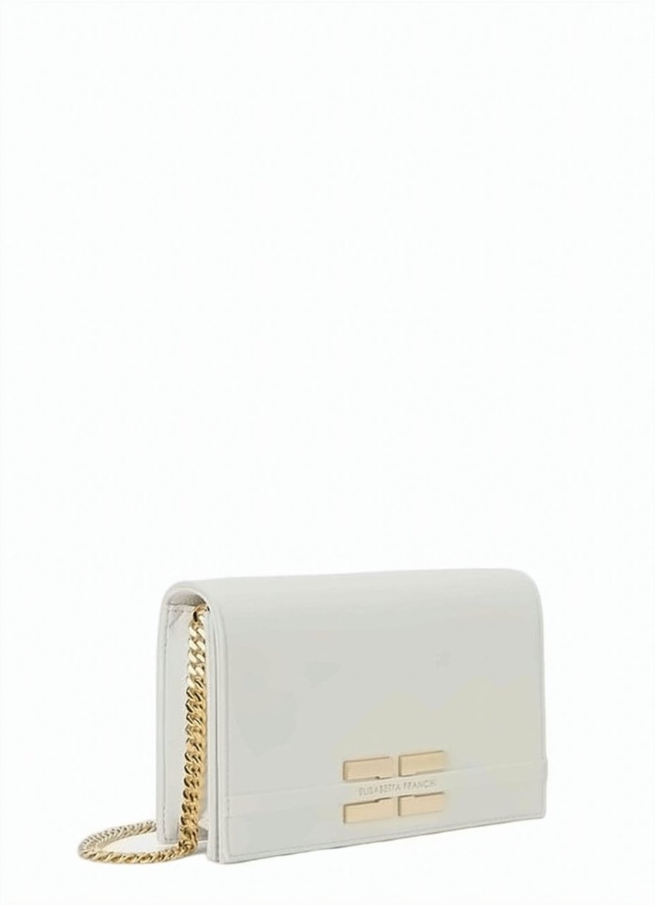 Elisabetta Franchi Leather Effect Chain Shoulder Bag Wit