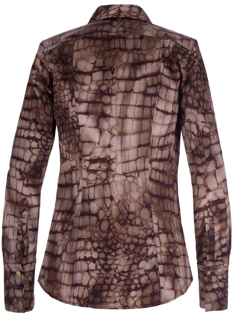 Elisabetta Franchi Tailored Long-Sleeved Shirt With Textured Pattern Zwart
