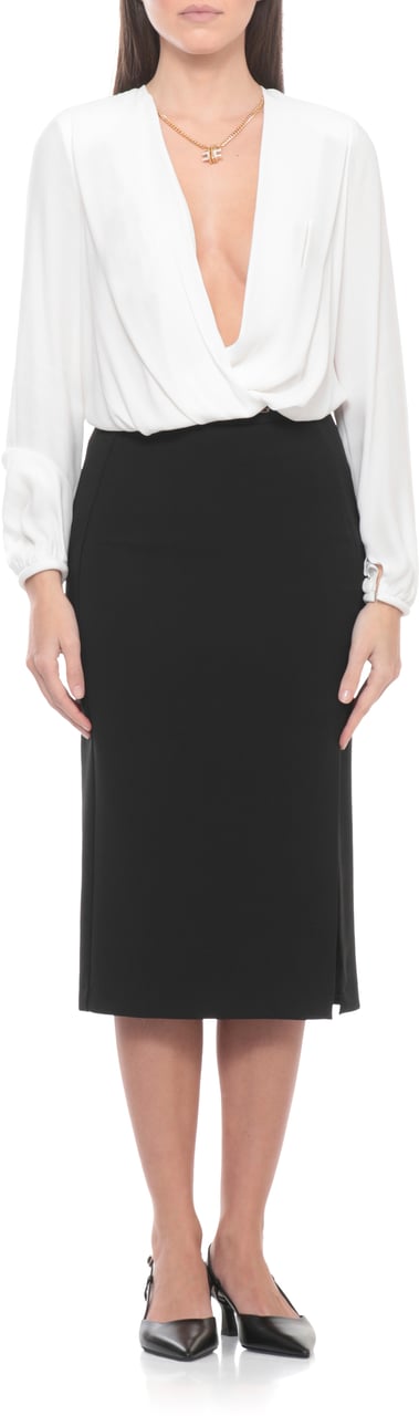 Elisabetta Franchi Shirts Avorio Wit