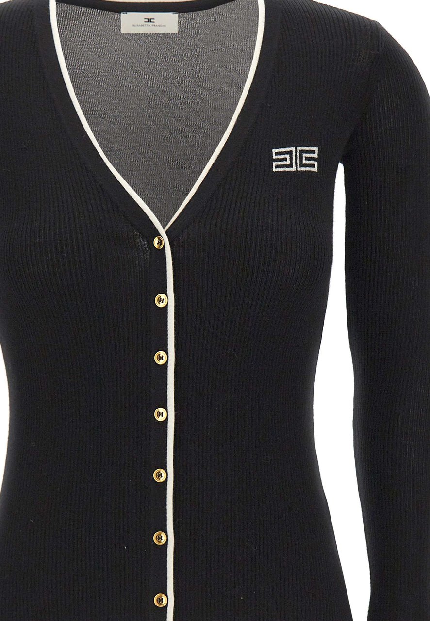 Elisabetta Franchi Sweaters Black Zwart