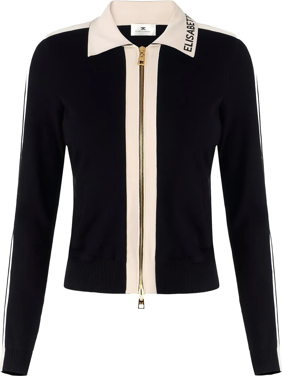 Elisabetta Franchi Black Maglia Cotton Top Zwart