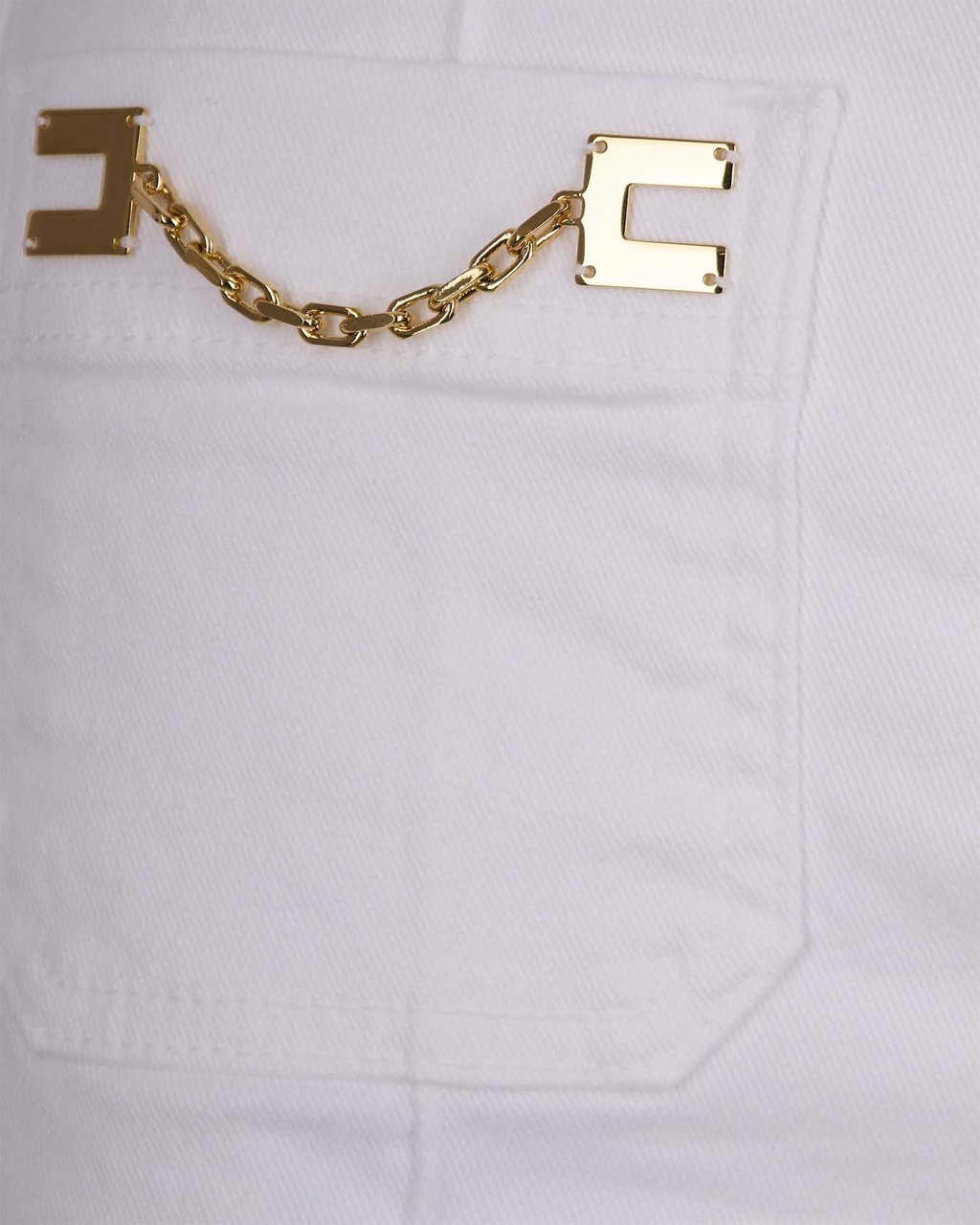 Elisabetta Franchi Campo Chromefree White/Matcha Sneaker Wit